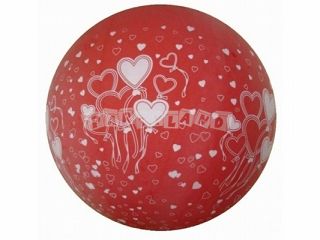 Metrový balón červený so srdiečkami