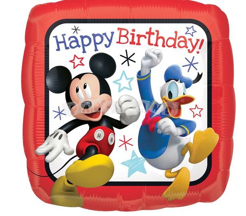 Mickey a priatelia Všetko najlepšie 43 cm, fóliový balón