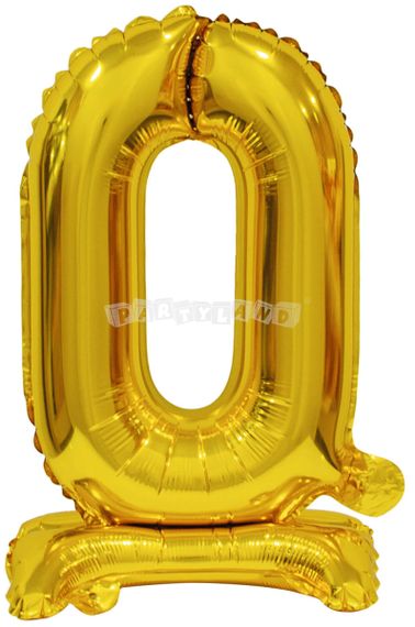 Mini Balón v tvare čísla 0 zlatý, 38 cm