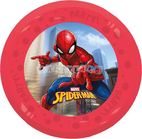 Opakovane použiteľný tanier Spiderman 21cm, 4ks