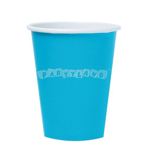 Papierové poháre karibsko modré - 8 ks, 250 ml