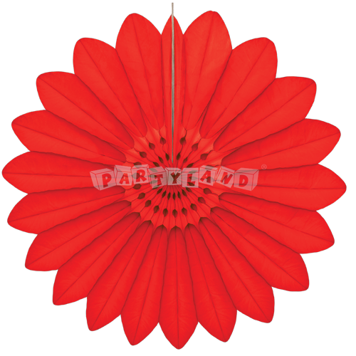 Papierový kvet červený 67cm
