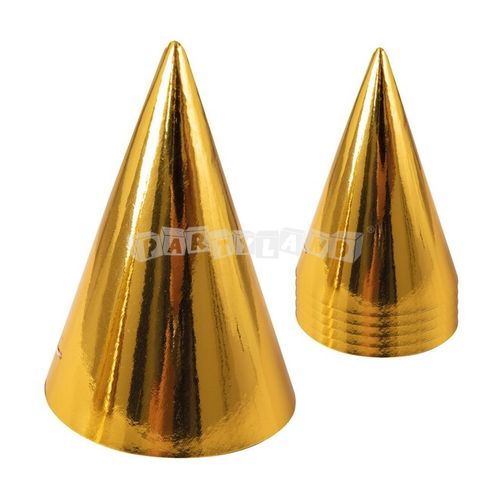 Párty klobúčiky zlaté - 6 ks