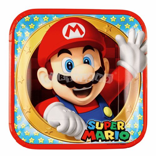 Párty taniere Super Mario - 23 cm, 8 ks