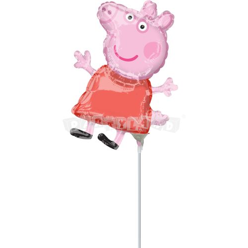 Peppa pig - fóliový balón na paličke