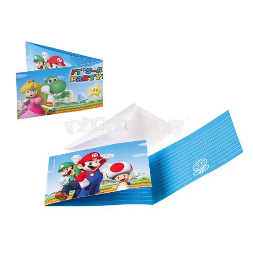 Pozvánka Super Mario - 8 ks
