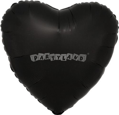 Saténový balón srdce čierne 43cm