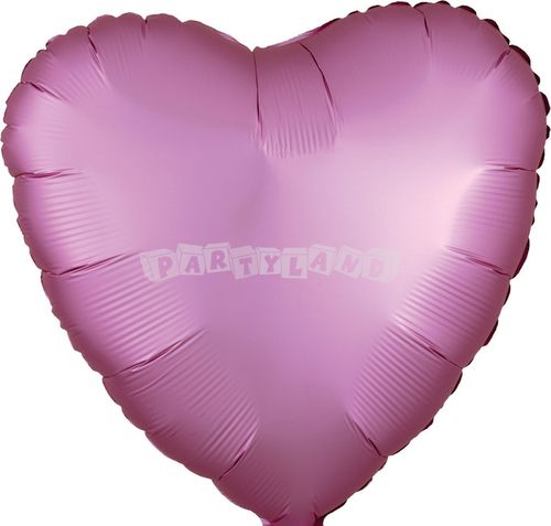 Saténový balón srdce ružové 43cm